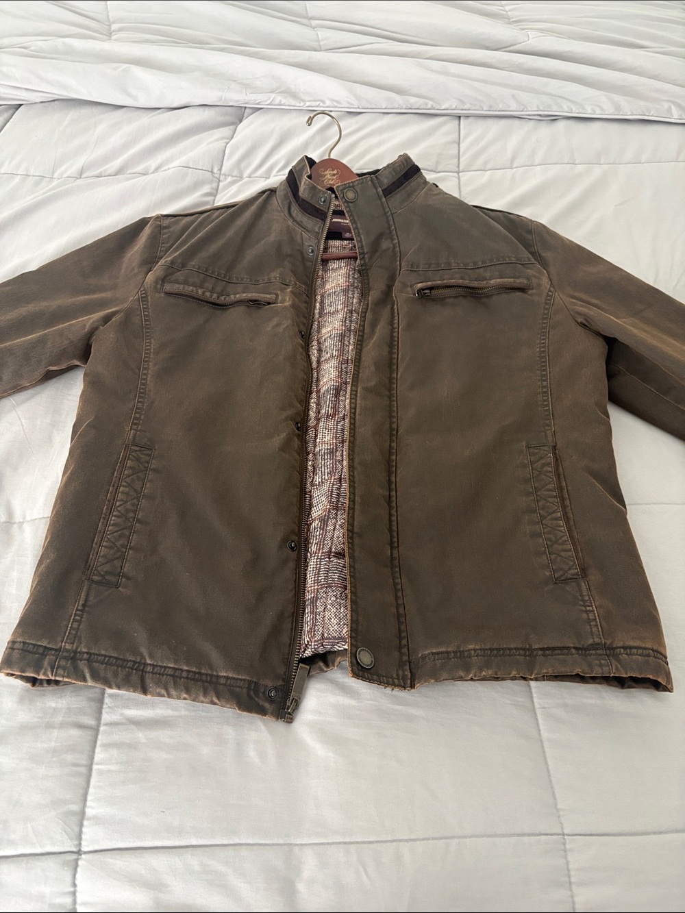 Johnston & Murphy Brown Military-Style Field Jacket
